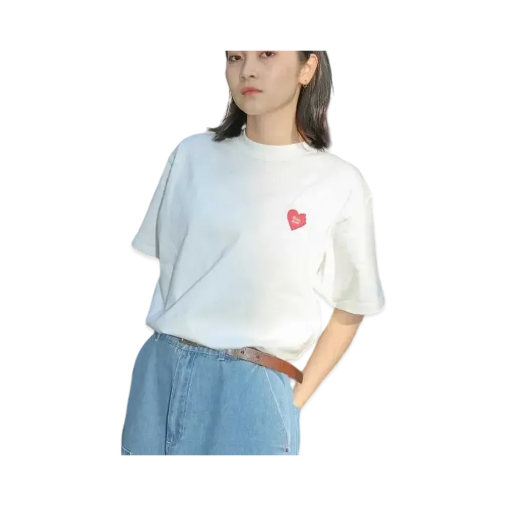 Student Apathy Heart Tee "WHITE"