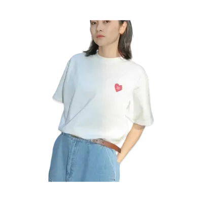 Student Apathy Heart Tee "WHITE"