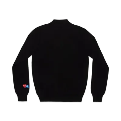 PLAY COMME des GARCONS Invader Men's Lambswool Cardigan "Navy"
