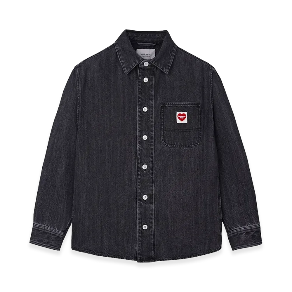 Carhartt WIP L/S Ethan Shirt "Black Enzyme Bleach Washed"