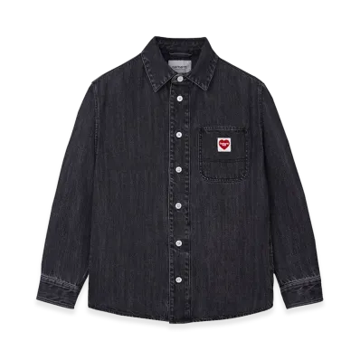 Carhartt WIP L/S Ethan Shirt "Black Enzyme Bleach Washed"