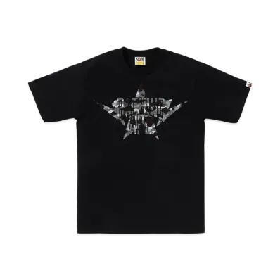 A BATHING APE 1ST Camo Twin Sta NYC Tee "Black/Gray"