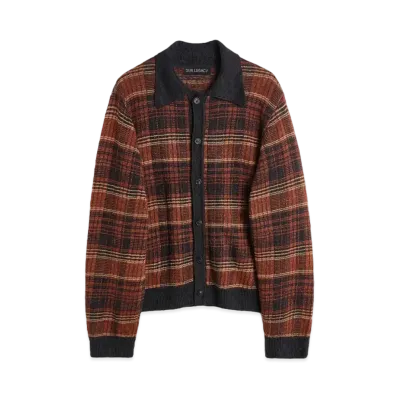 OUR LEGACY Evening Polo Geezer Check "Rust"
