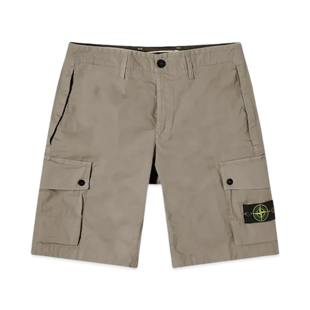 Stone Island L1110 Supima Cotton Cargo Bermuda Shorts - 24SS "Dove Grey"
