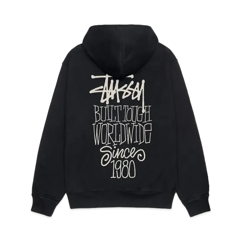 Stussy Built Tough Hoodie Pigment Dyed "Black"
