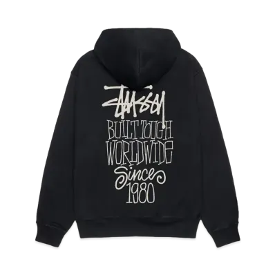 Stussy Built Tough Hoodie Pigment Dyed "Black"