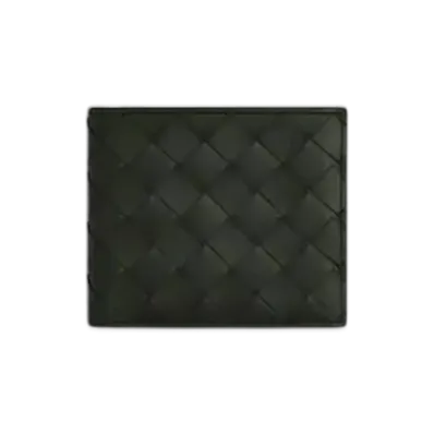 Bottega Veneta Intrecciato Bi-Fold Wallet With Coin Purse "Dark Green"