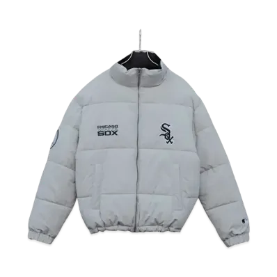 MLB Reversible Oversized Stand Padded Jacket "Light Gray"