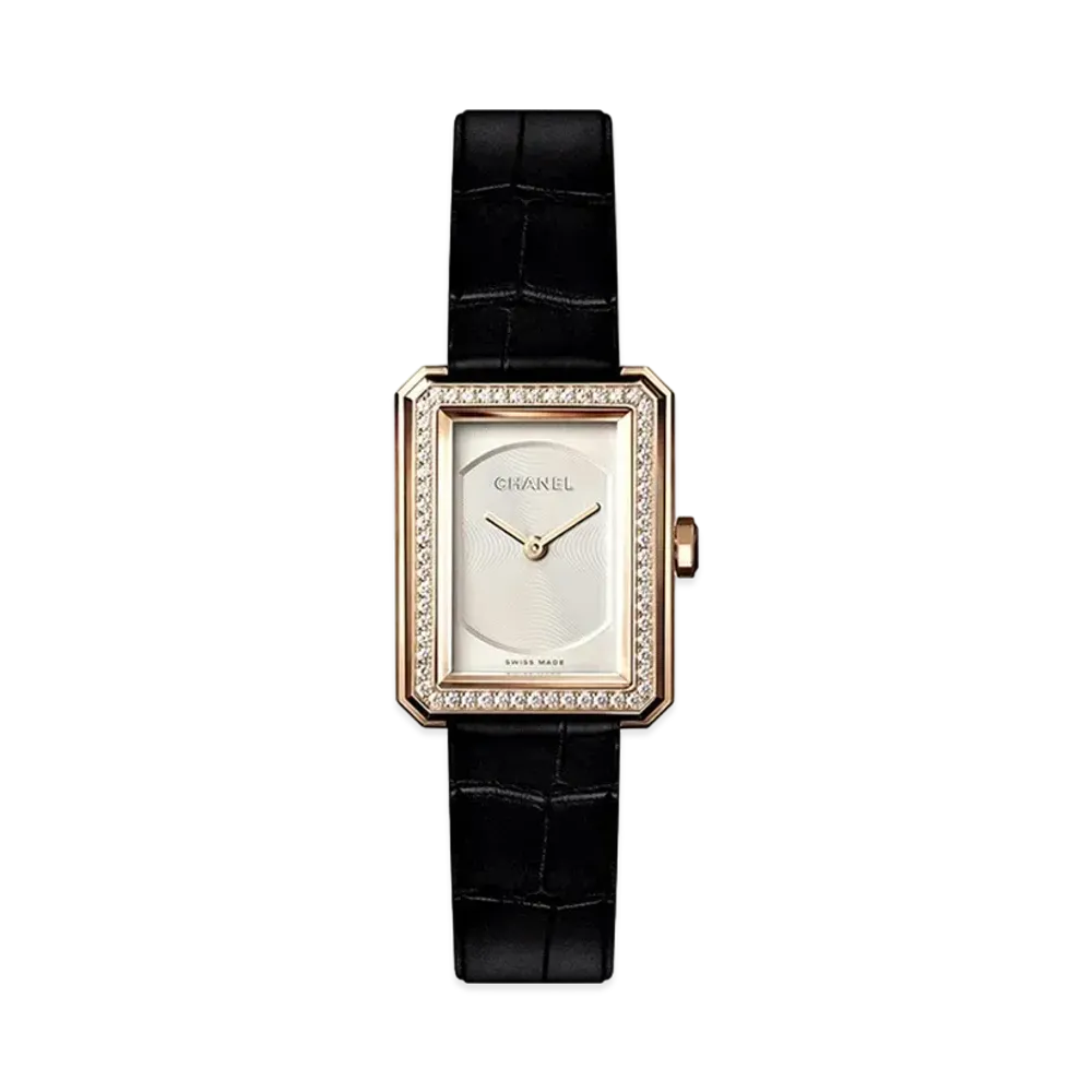CHANEL Boyfriend Gold/Diamonds Leather "White"