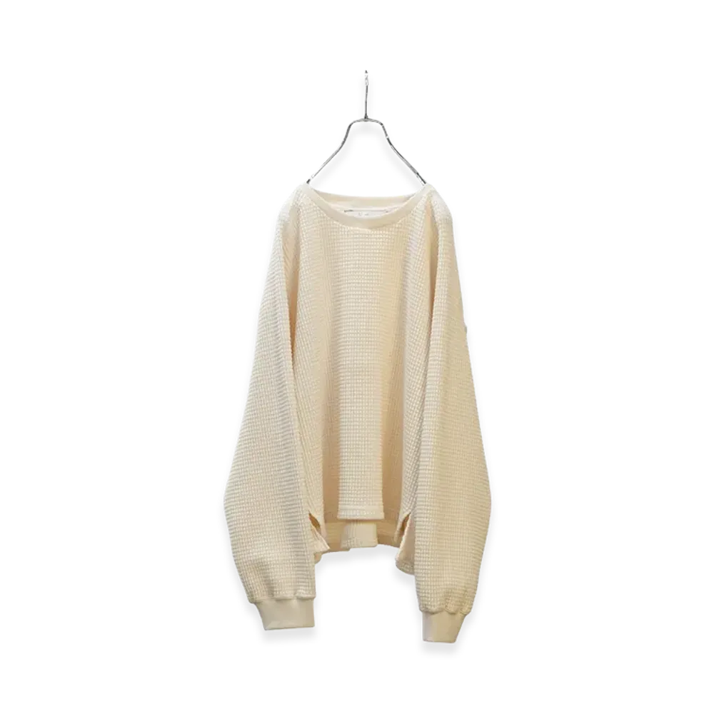 ANCELLM Heavy Waffle Over LS "Ivory"