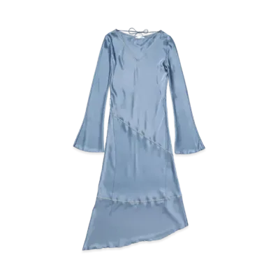 Acne Studios Satin Long Dress "Dusty Blue"