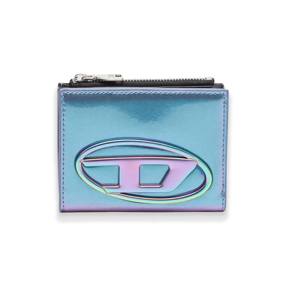 Diesel 1Dr Bi-Fold Zip Ii Small Iridescent Wallet "Azure"