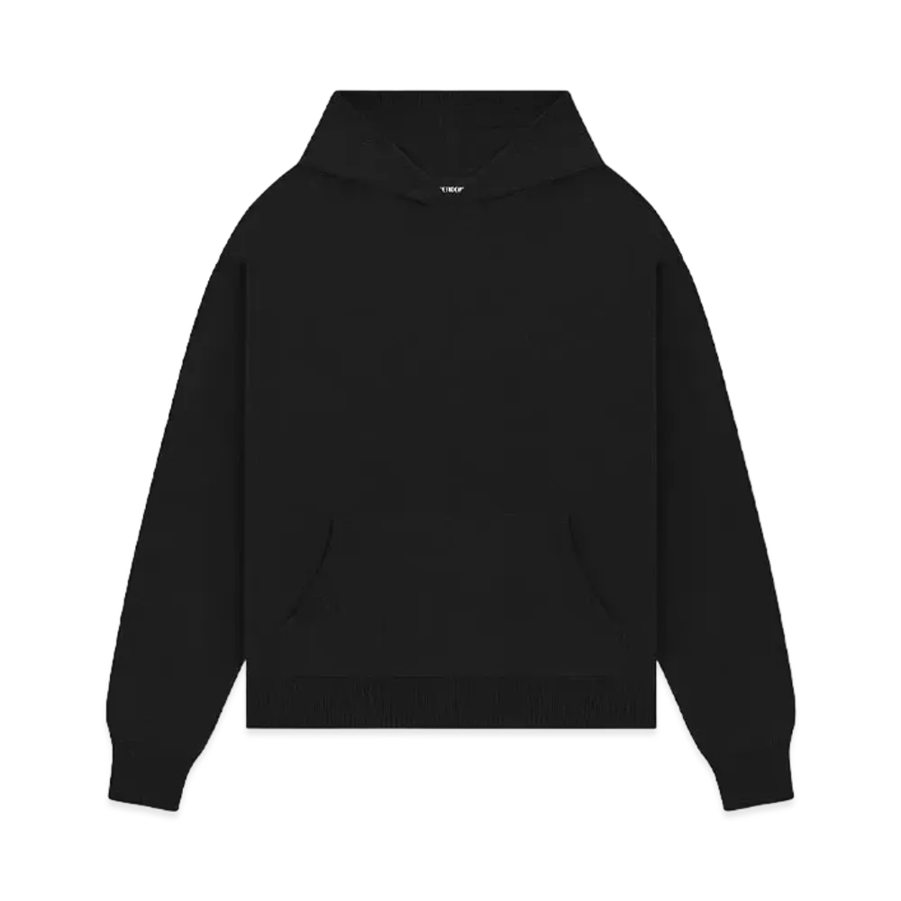 WE11DONE Logo Knit Hoodie "Black"