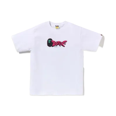 A BATHING APE 3D Art Bape Logo Tee "White"