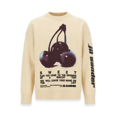 Jil Sander Jersey With Embroidery "Beige"