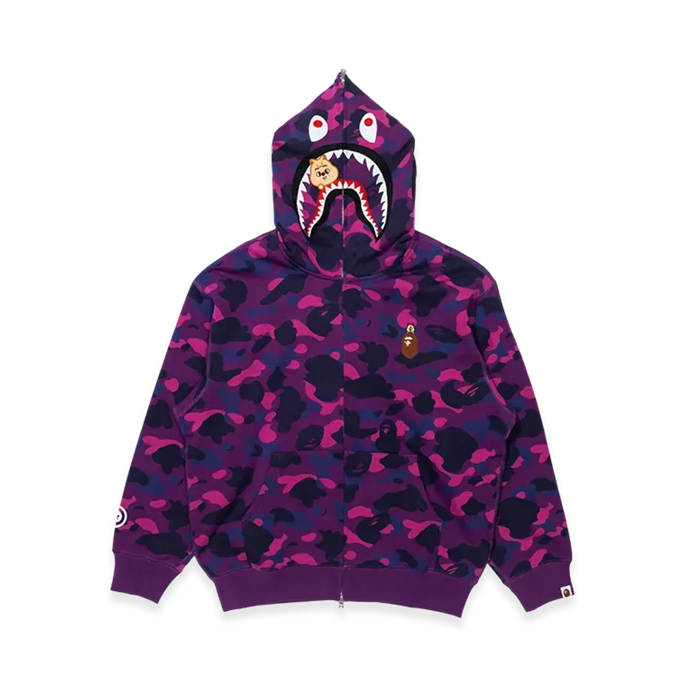 A BATHING APE x Stray Kids Shark Full Zip Hoodie Han "Purple"