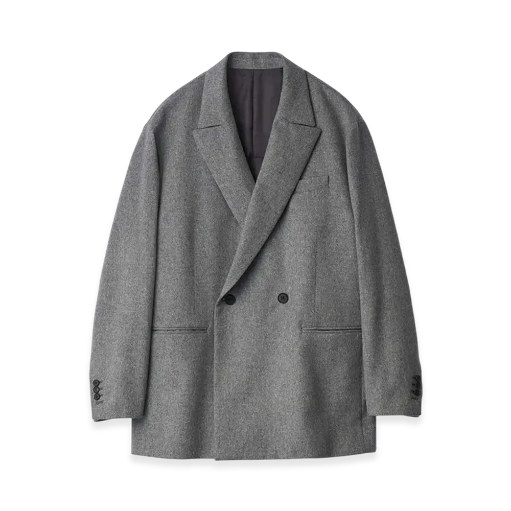 ssstein W/Ca Beaver Back Slash Peak Lapel Jacket "Grey"