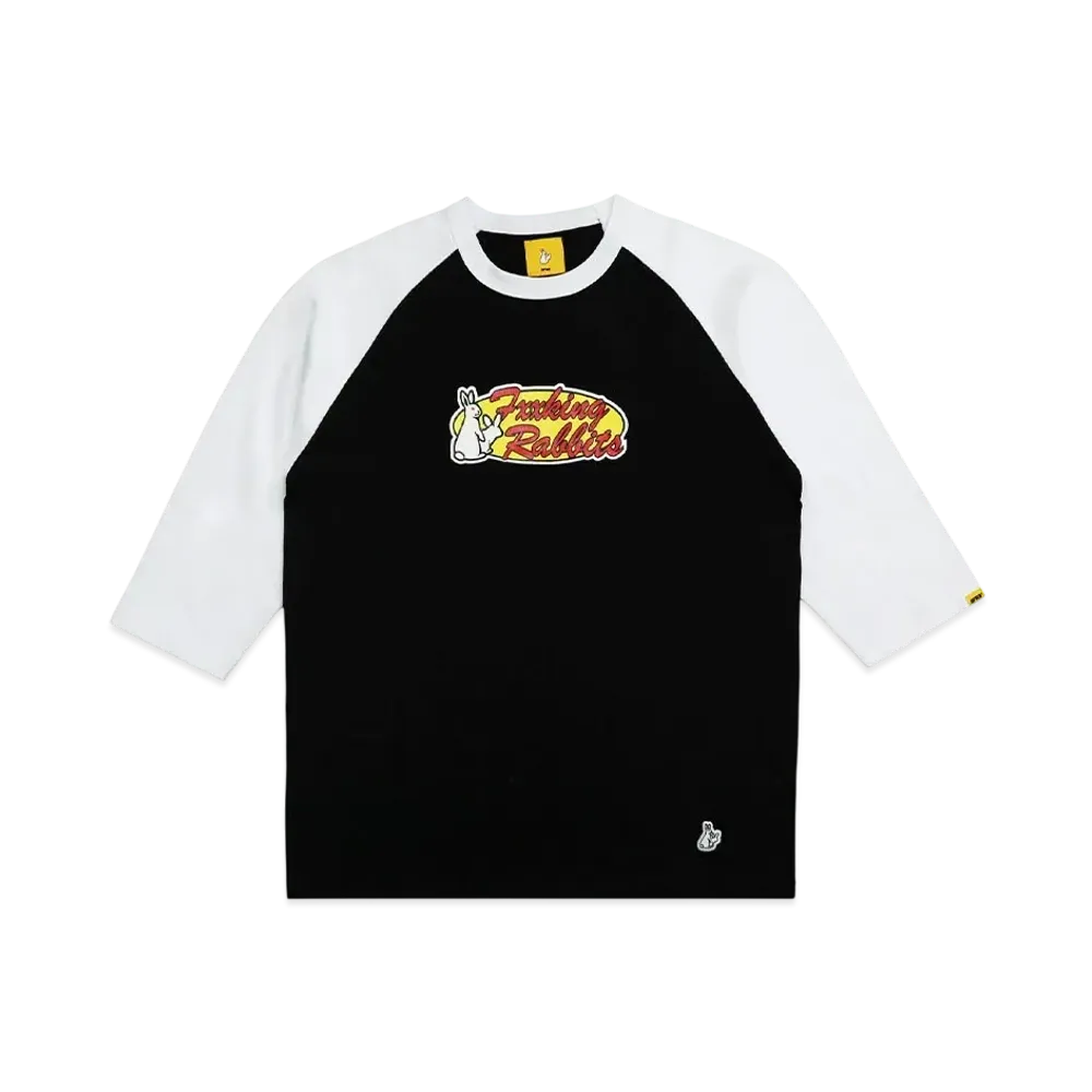 FR2 Rabbits Oval Logo Raglan-Sleeve T-Shirt "Black/White"