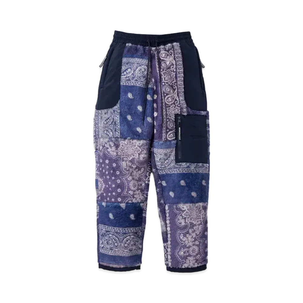 NEIGHBORHOOD Bandana Pattern Fleece Pants "Navy"
