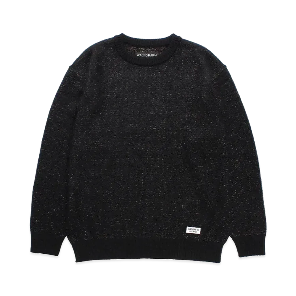 WACKO MARIA Glitter Mohair Knit Sweater "Black-Rame"