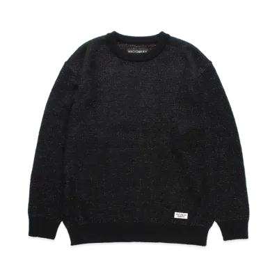 WACKO MARIA Glitter Mohair Knit Sweater "Black-Rame"