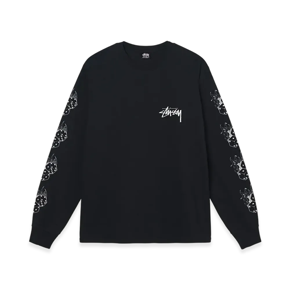 Stussy Fire Dice LS Tee "Black"