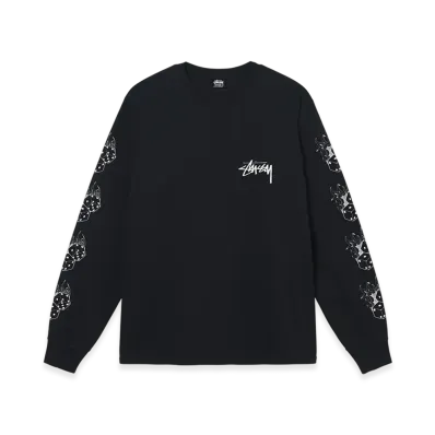 Stussy Fire Dice LS Tee "Black"