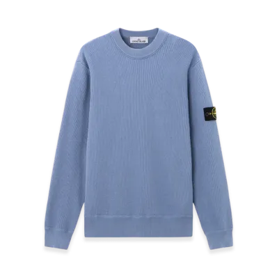 Stone Island 5100154 Ribbed Soft Organic Cotton "Avio Blue"