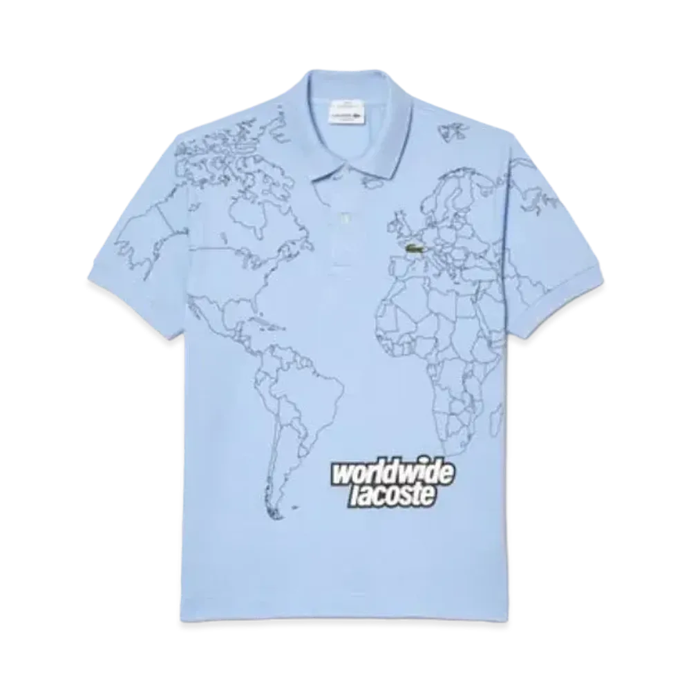 LACOSTE World Wide LACOSTE Polo Shirt "Light Blue"
