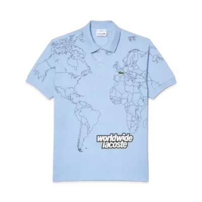 LACOSTE World Wide LACOSTE Polo Shirt "Light Blue"