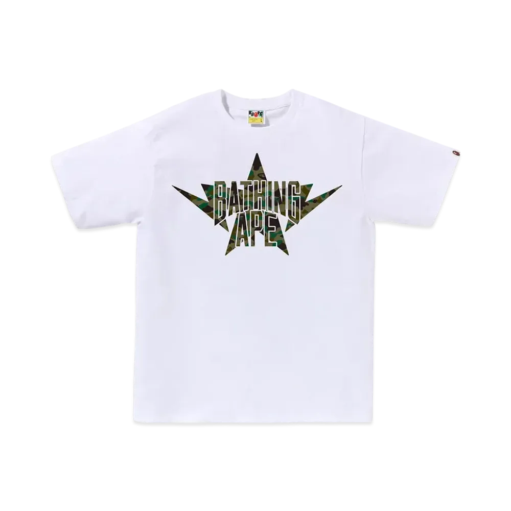A BATHING APE 1ST Camo Twin Sta NYC Tee "White/Green"
