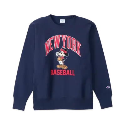 Champion x Disney Reverse Weave Crew Neck Sweatshirt "Dark Navy"