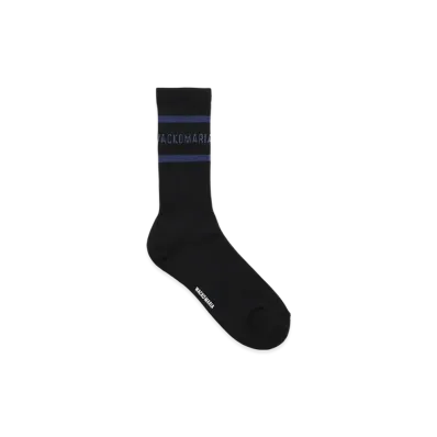 WACKO MARIA Sports Socks "Black/Navy"