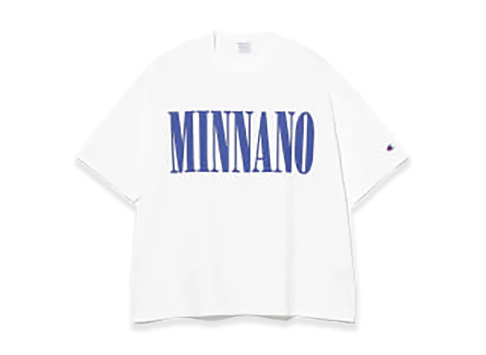 BEAMS x Champion x MIN-NANO Logo T-shirt "White"