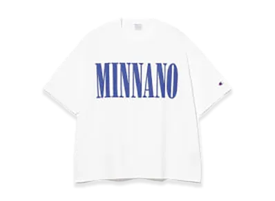 BEAMS x Champion x MIN-NANO Logo T-shirt "White"
