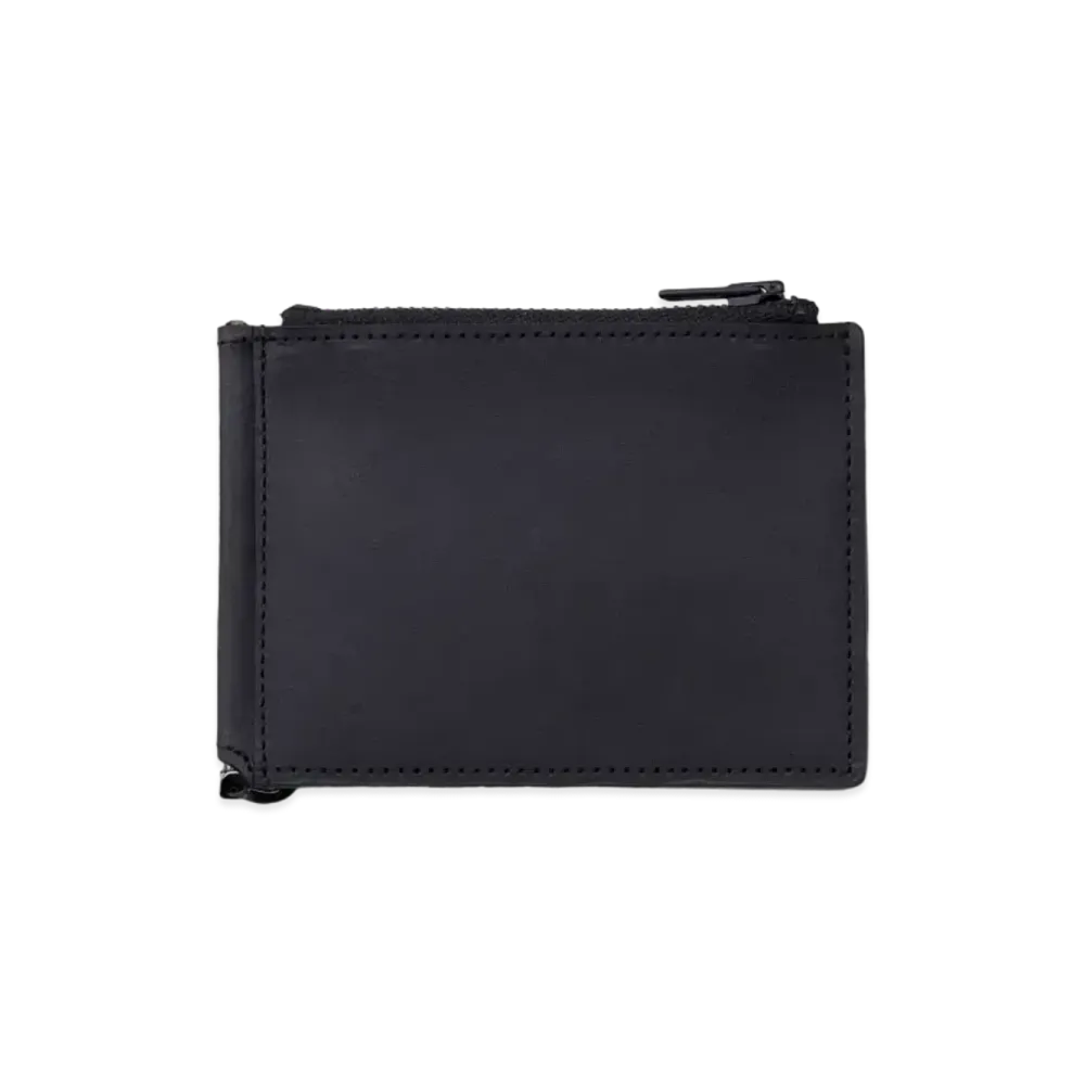 NEIGHBORHOOD PORTER . Leather Clip Wallet . CL "Black"