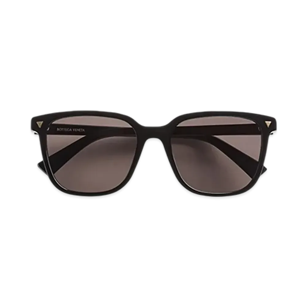 Bottega Veneta Soft Recycled Acetate Square Sunglasses "Black/Gray"