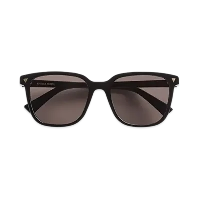 Bottega Veneta Soft Recycled Acetate Square Sunglasses "Black/Gray"