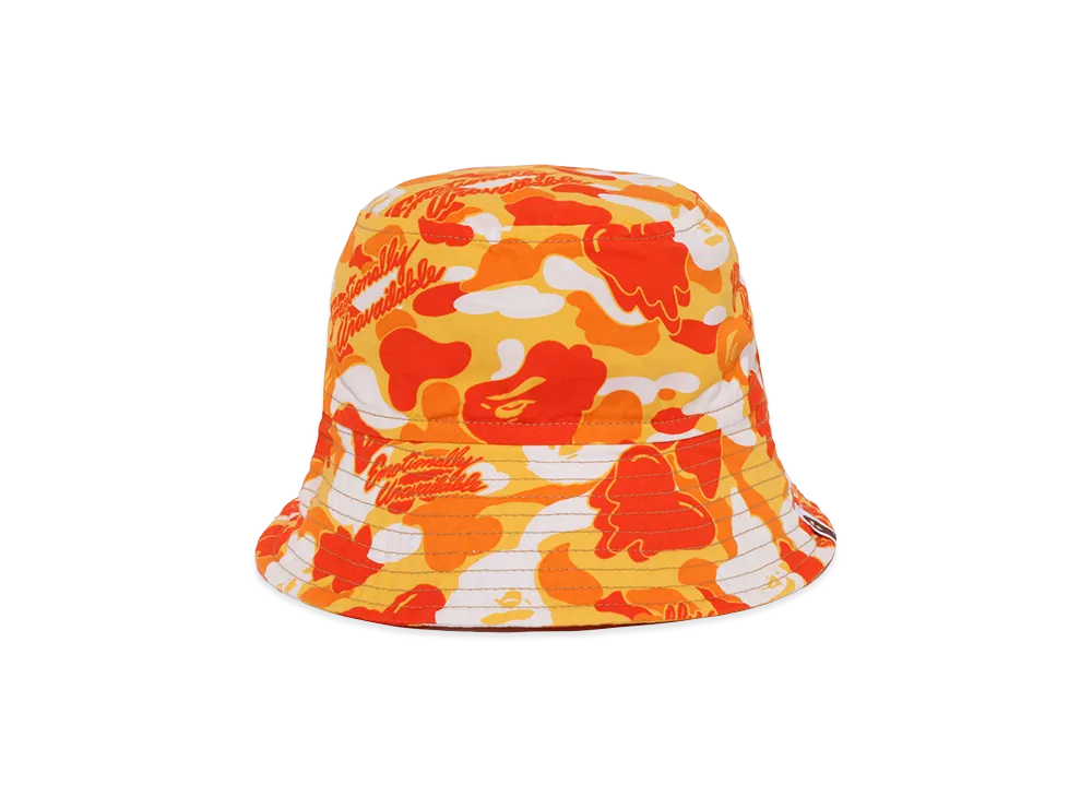 A BATHING APE x EMOTIONALLY UNAVAILABLE Bucket Hat "Orange"
