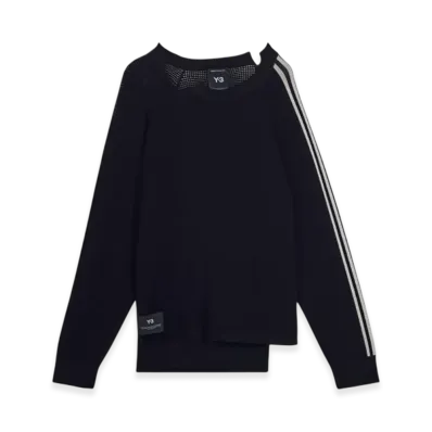Y-3 Logo Knit Sweater "Black/Chalk White"