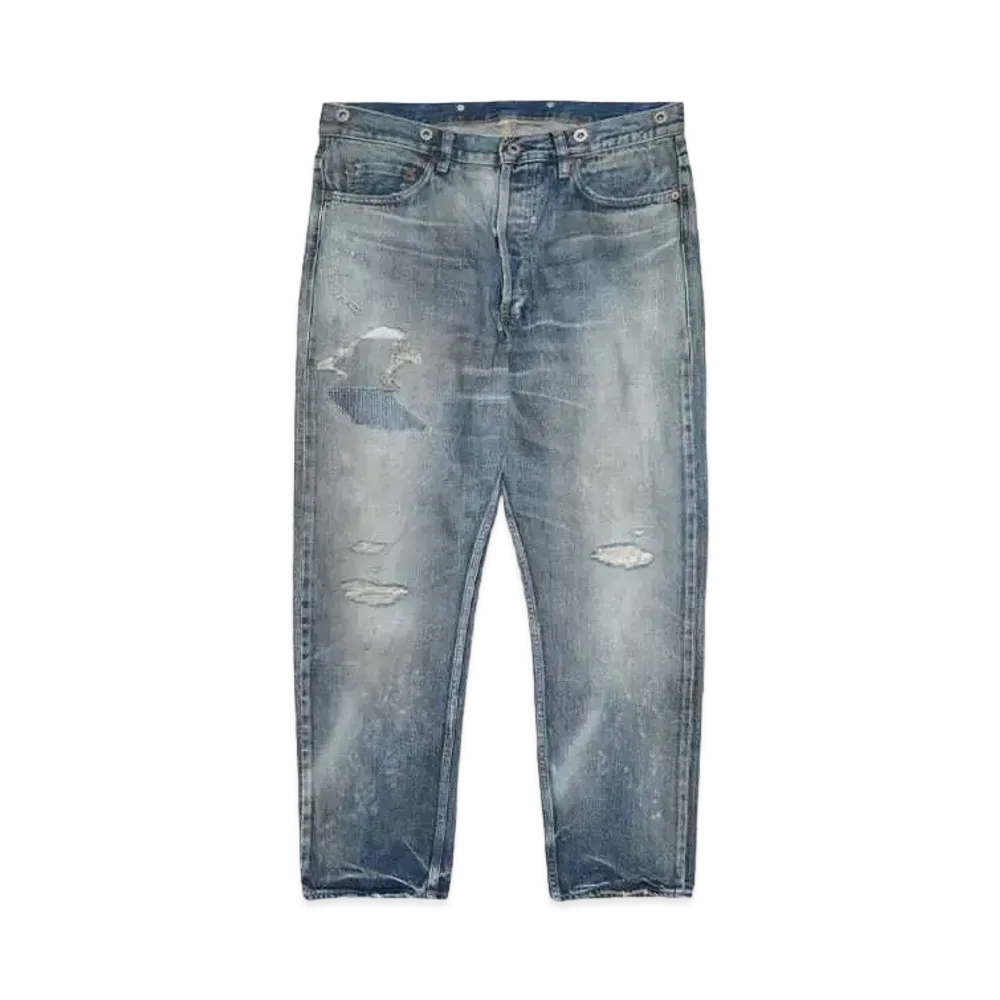 MADNESS HARD AGING DENIM PANTS. RELAXED "INDIGO"