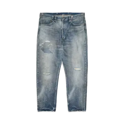MADNESS HARD AGING DENIM PANTS. RELAXED "INDIGO"