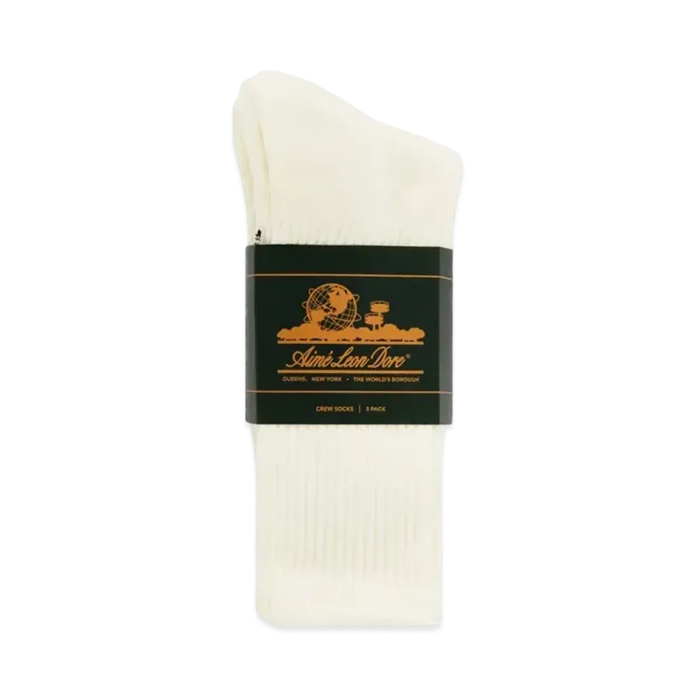 Aime Leon Dore Crew Sock 3-Pack "Cream"