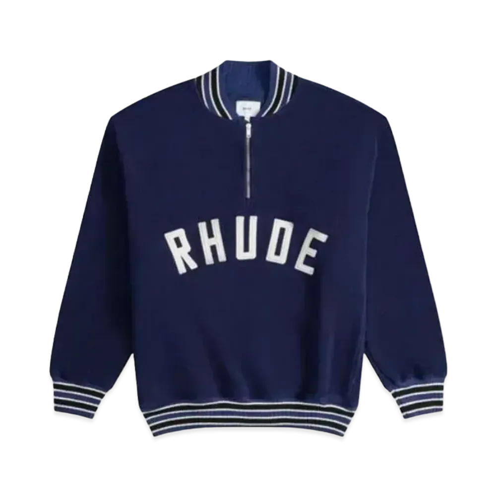 RHUDE Quarter-Zip Varsity "Midnight Blue"