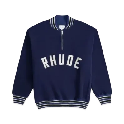 RHUDE Quarter-Zip Varsity "Midnight Blue"