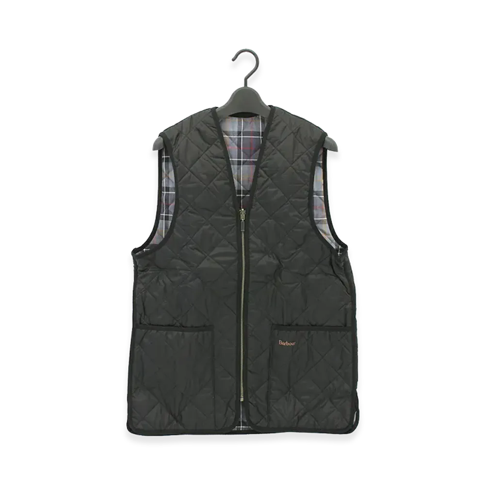 Barbour Quilted Waistcoat Zip-In Liner "Black/Modern"