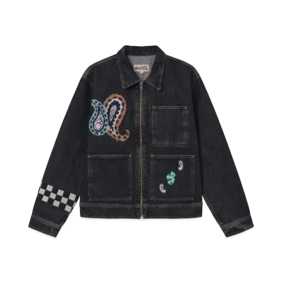 Stussy NOMA DENIM ZIP WORK JACKET "Washed Black"