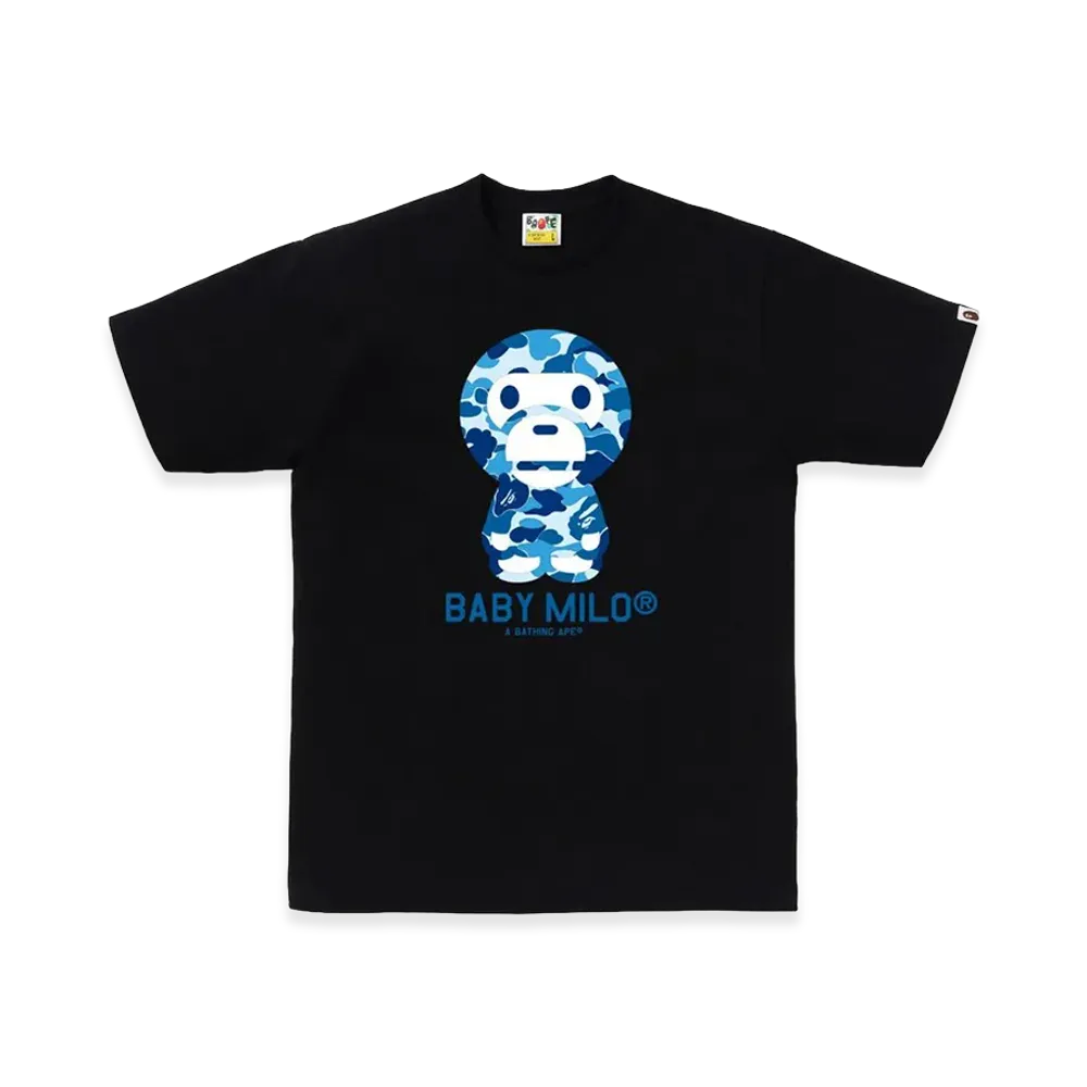 A BATHING APE ABC Camo Baby Milo Tee "Black/Blue"