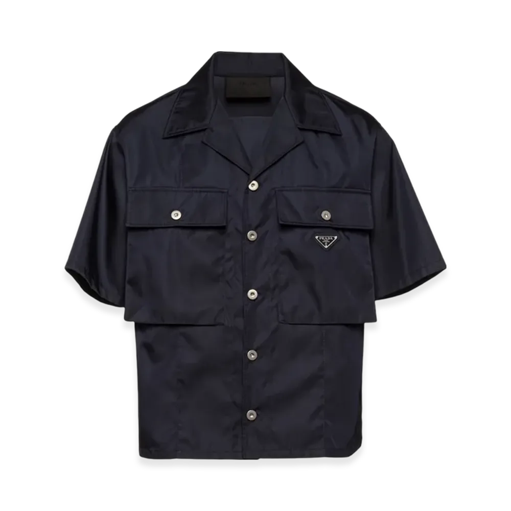 PRADA Short Sleeve Re-Nylon Shirt "Blue"
