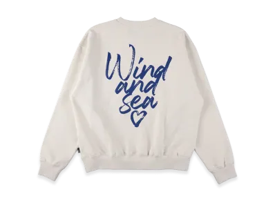 WIND AND SEA Heart Logo Sweatshirt "White"